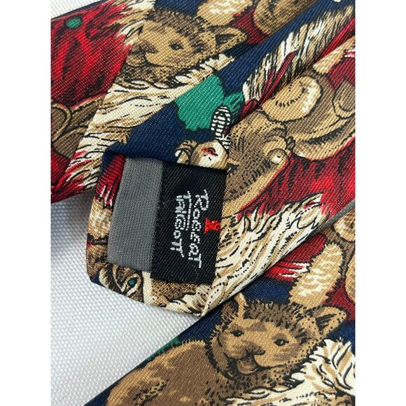 Vintage Robert Talbott Nordstrom Tie Christmas Bunny Holiday Festive - Picture 5 of 6